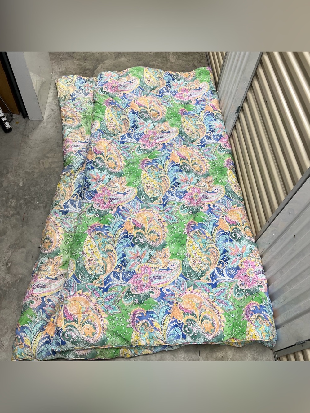 Ralph Lauren Comforter Jamaica Paisley King Coral Pink Floral Bedspread 100x87
